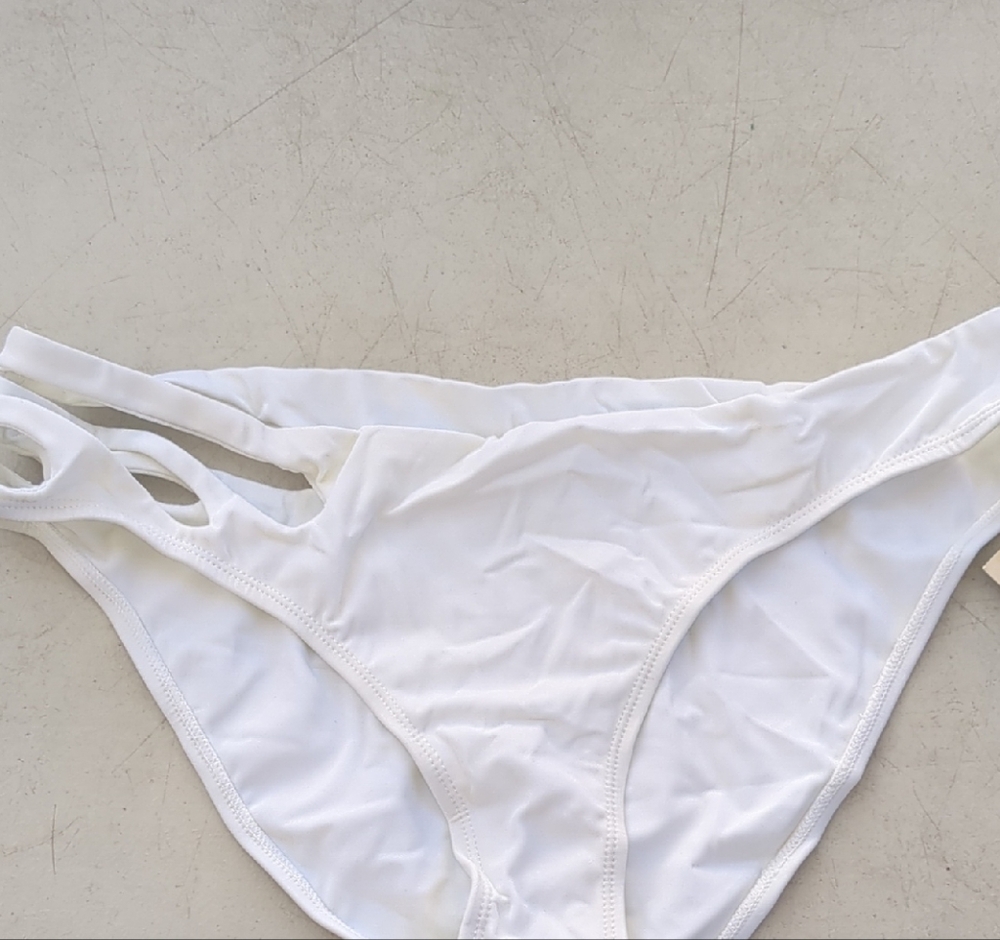 Nicolita White Double-Strap Bikini Bottom